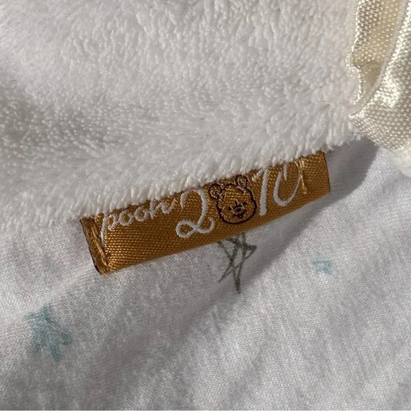 ⭒ NB Winnie the Pooh Disney Baby White Button Up Long Sleeve Fleece Bows Patch ⭒ - Picture 5 of 10